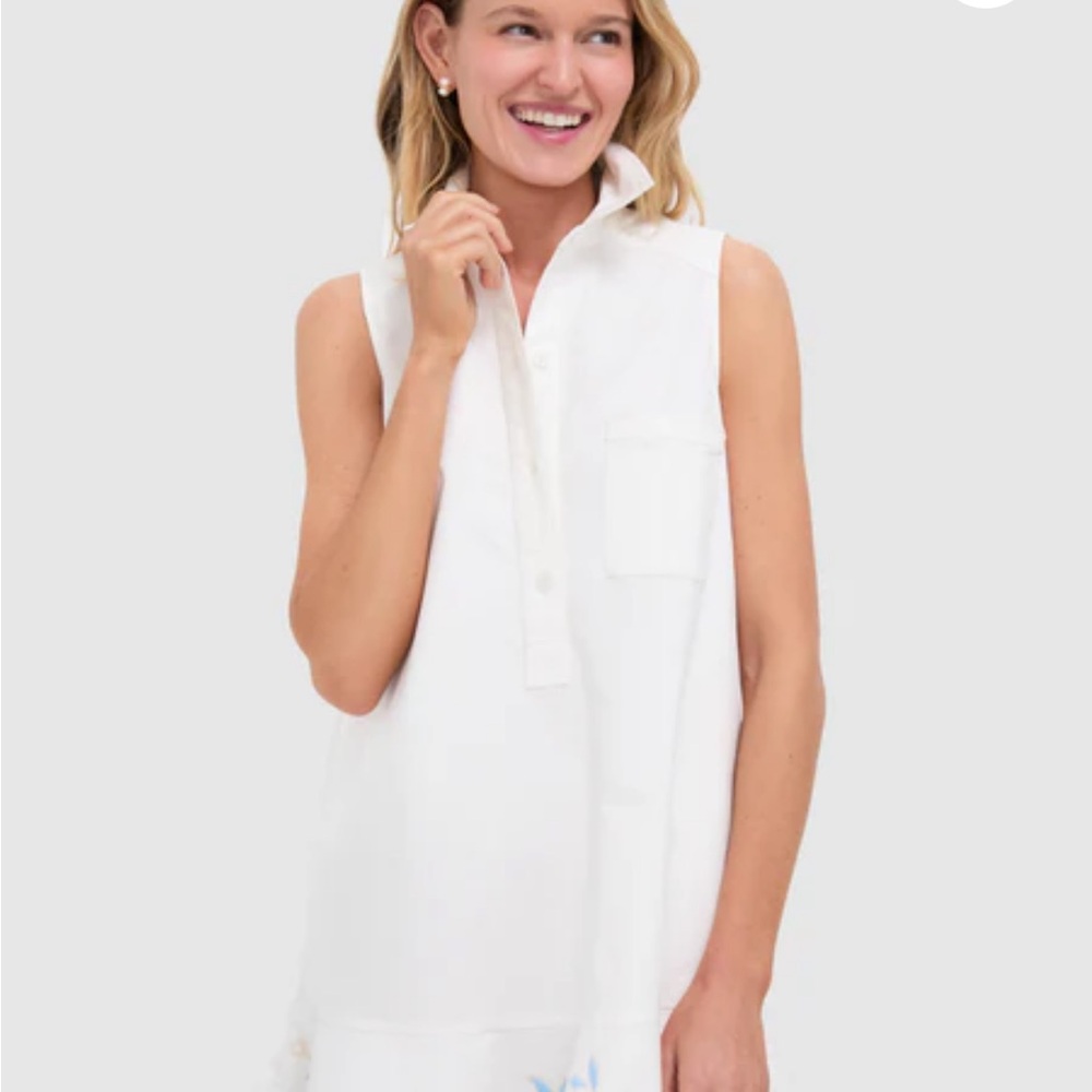 Tuckernuck White Embroidery Sleeveless Callahan Dress